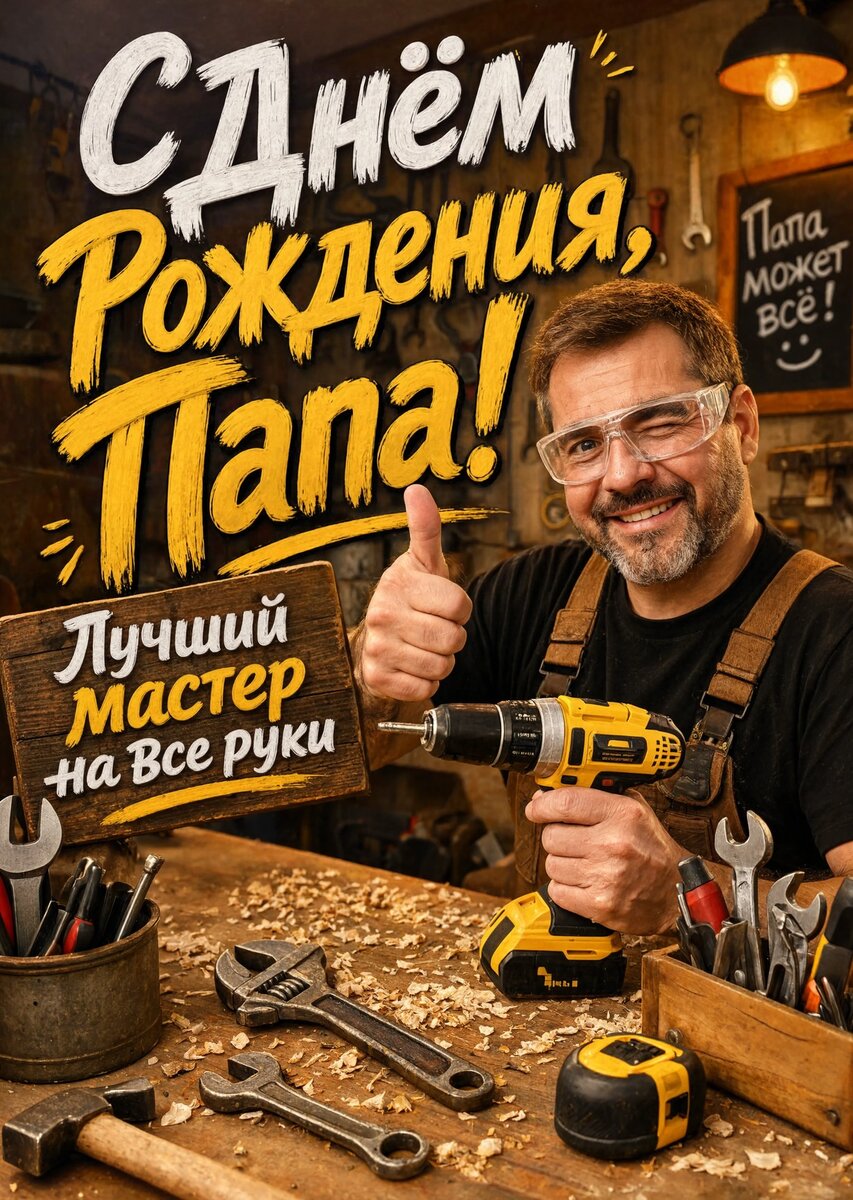 Открытка "С днём рождения папе" #122