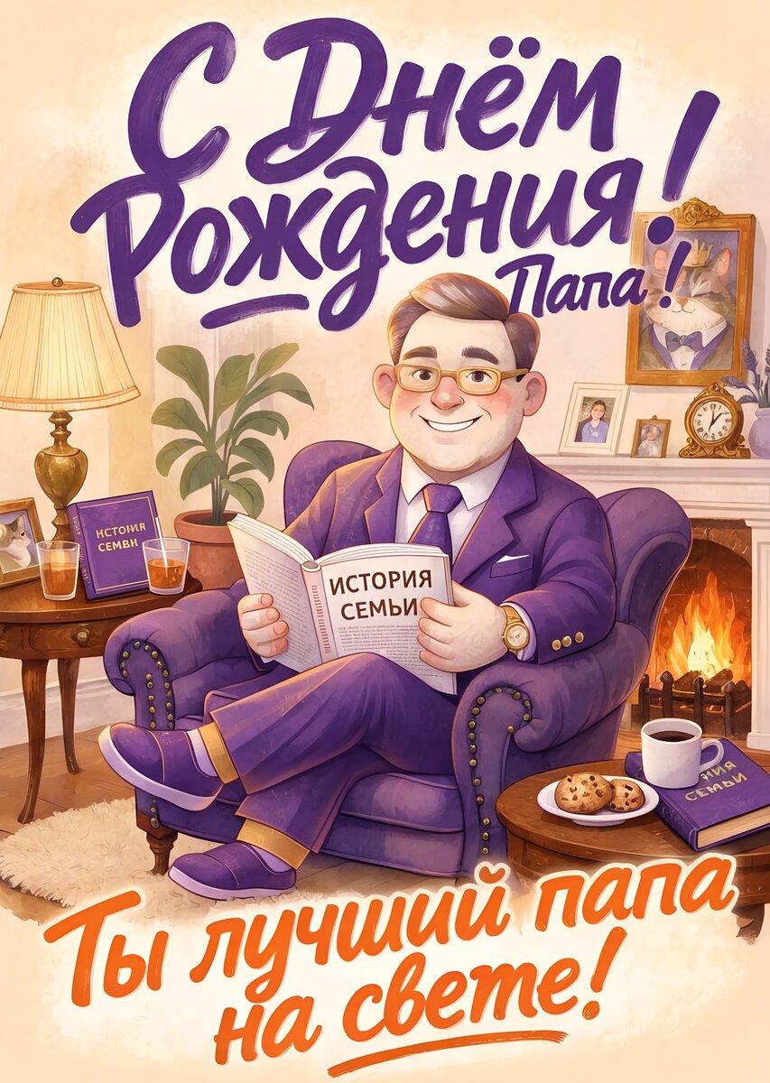 Открытка "С днём рождения папе" #40