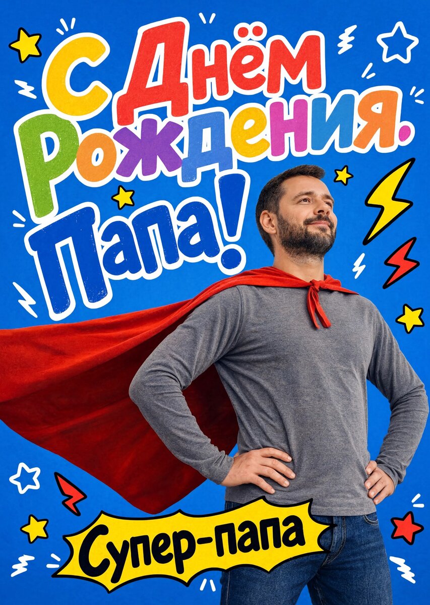 Открытка "С днём рождения папе" #41