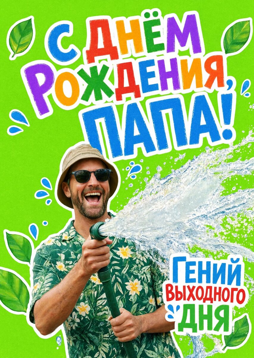 Открытка "С днём рождения папе" #42