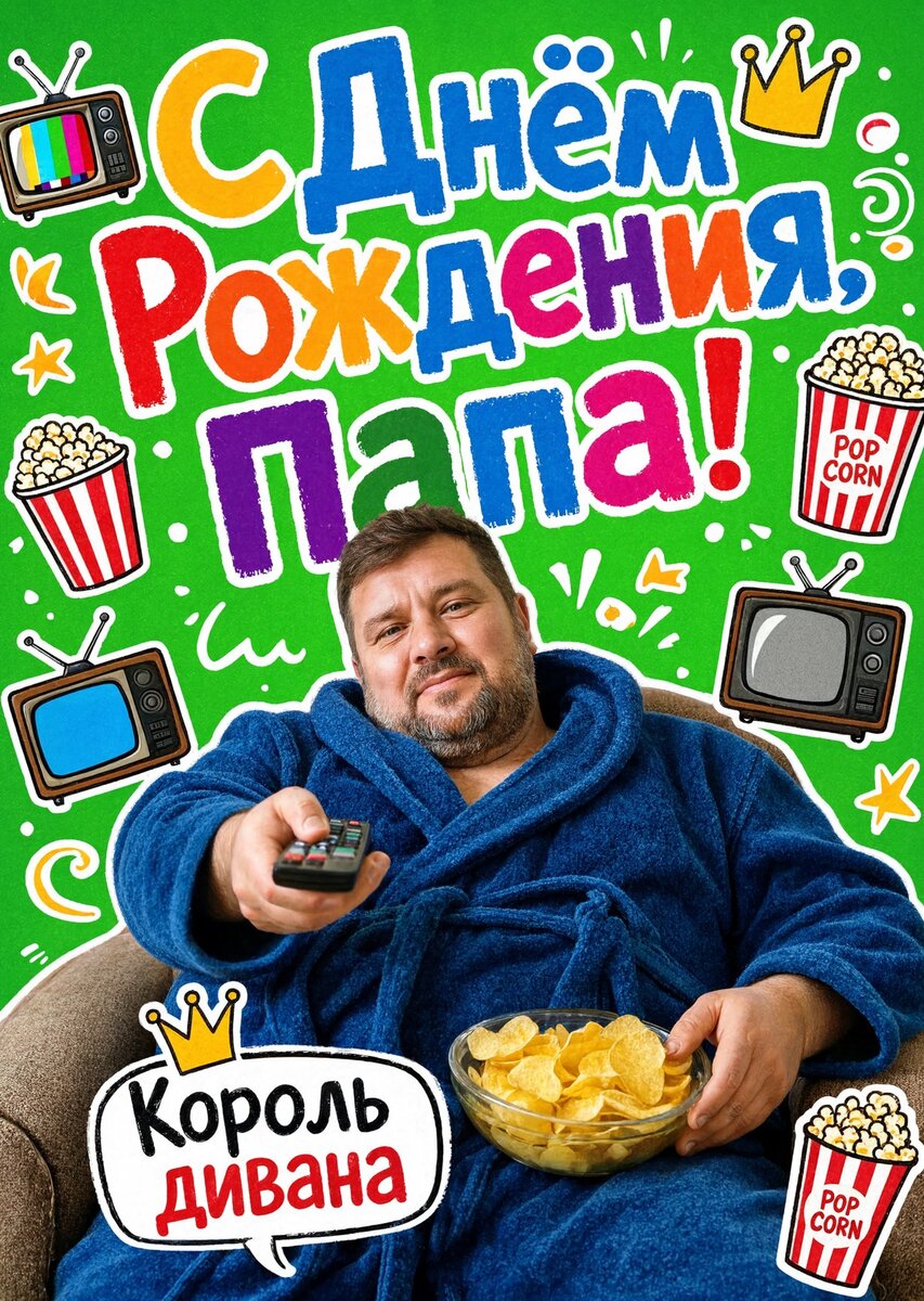 Открытка "С днём рождения папе" #45