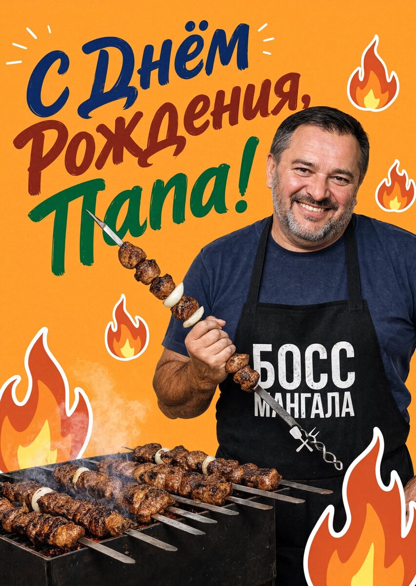 Открытка "С днём рождения папе" #48