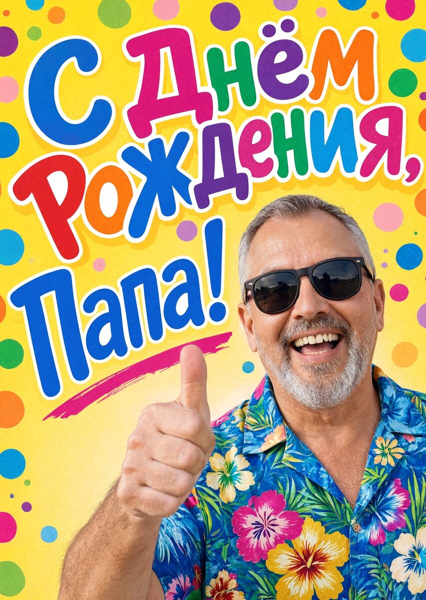 Открытка "С днём рождения папе" #50