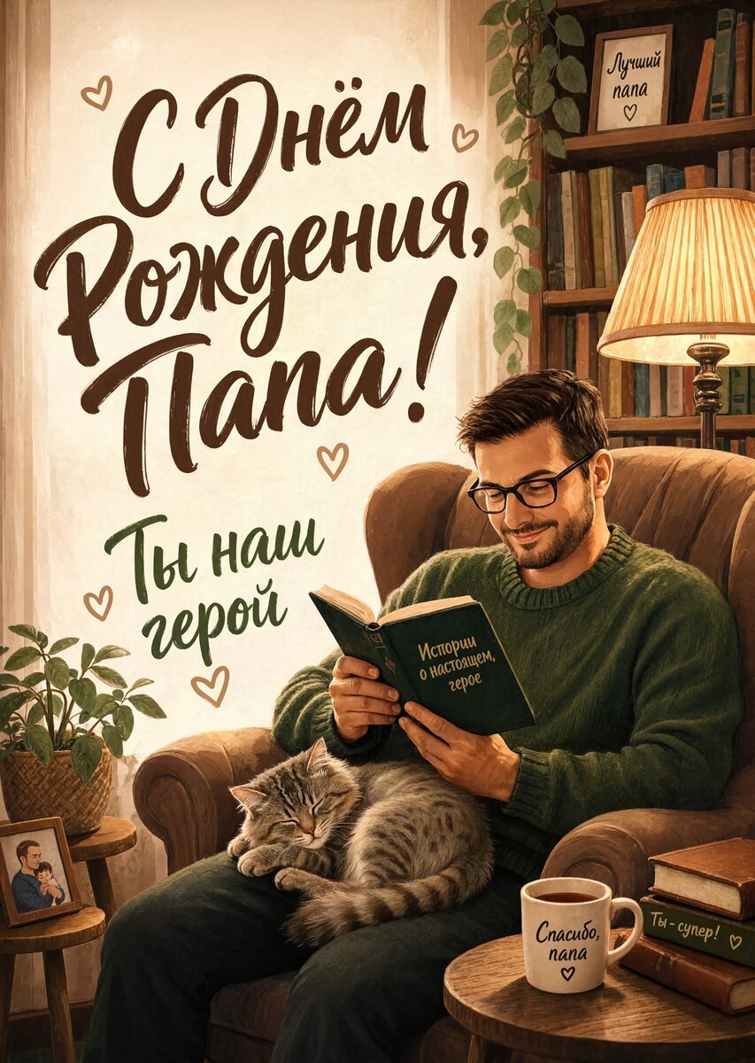 Открытка "С днём рождения папе" #59
