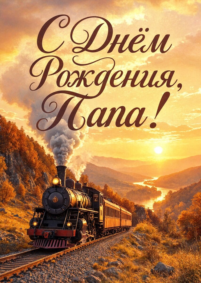 Открытка "С днём рождения папе" #70