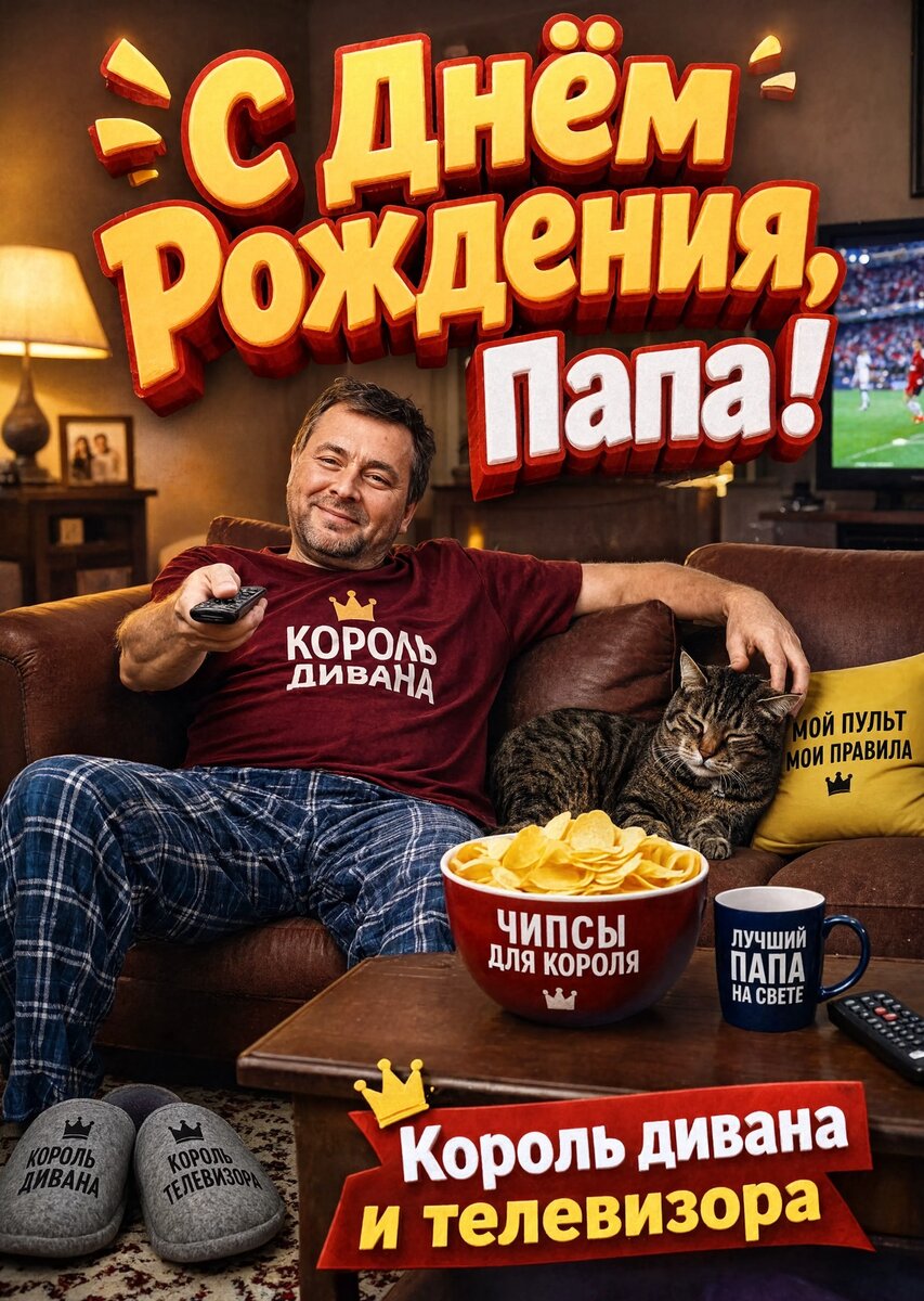 Открытка "С днём рождения папе" #81