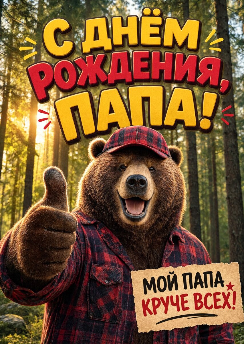 Открытка "С днём рождения папе" #83