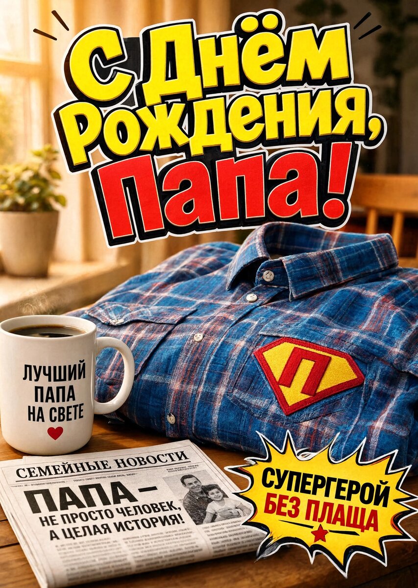 Открытка "С днём рождения папе" #89