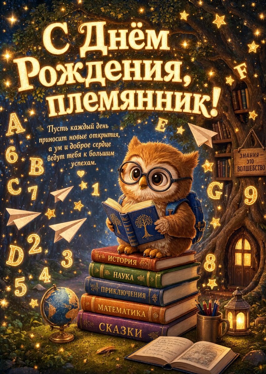 Открытка "С днем рождения пемяннику" #1