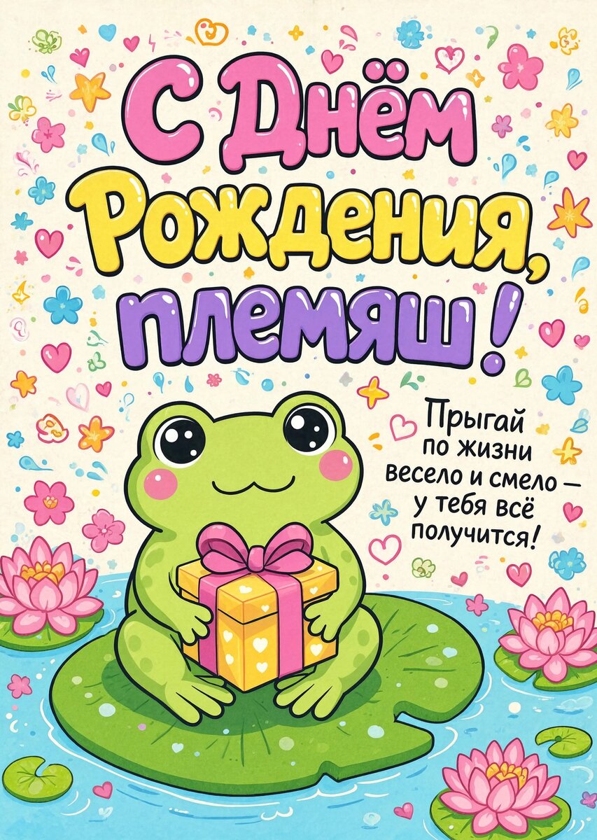Открытка "С днем рождения пемяннику" #14