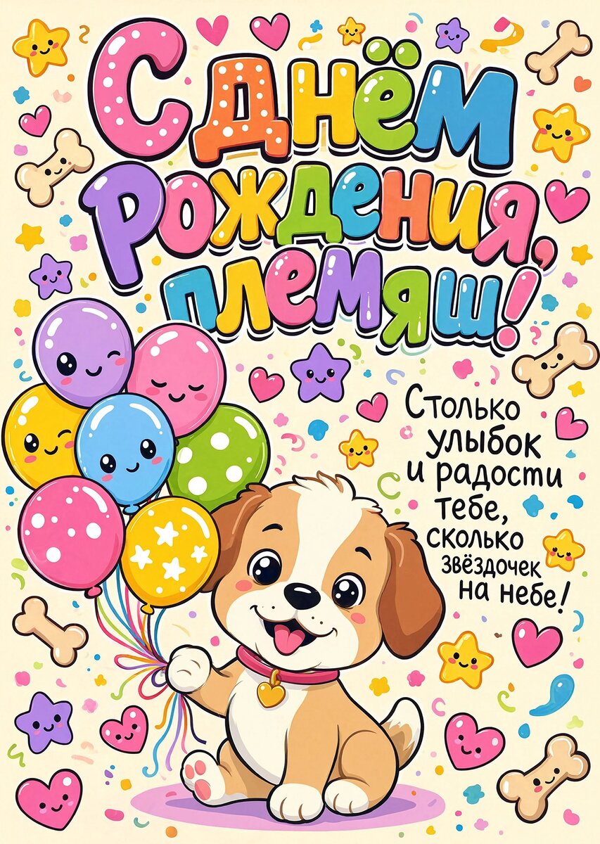 Открытка "С днем рождения пемяннику" #4