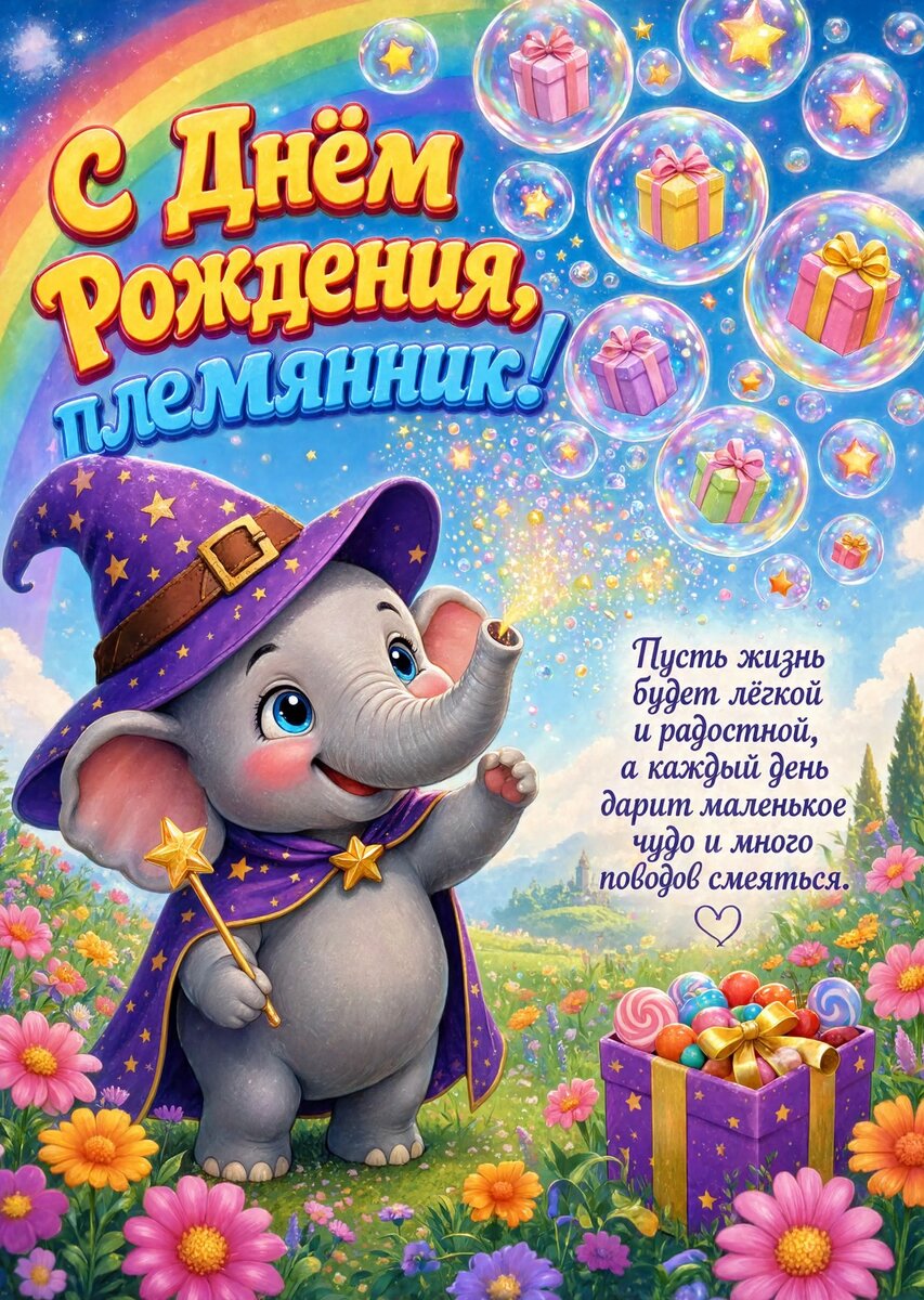 Открытка "С днем рождения пемяннику" #44