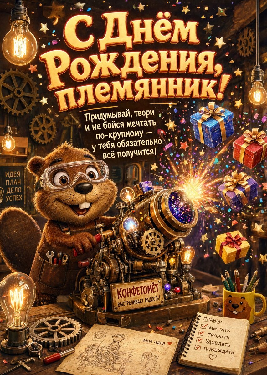 Открытка "С днем рождения пемяннику" #55