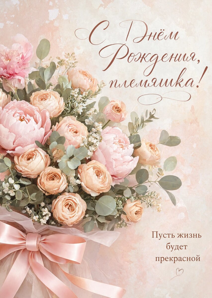 Открытка "С днем рождения племяннице" #10