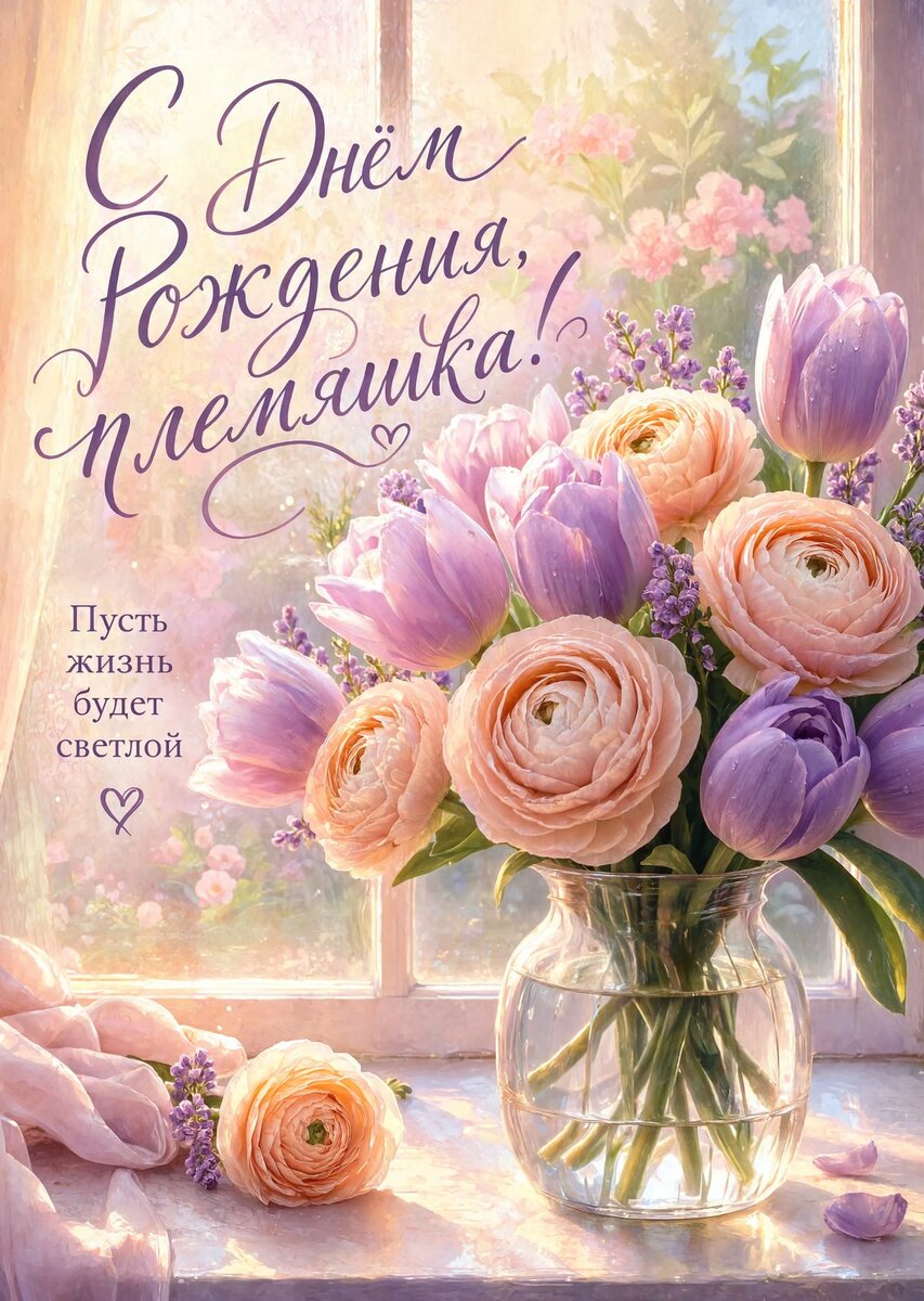 Открытка "С днем рождения племяннице" #11