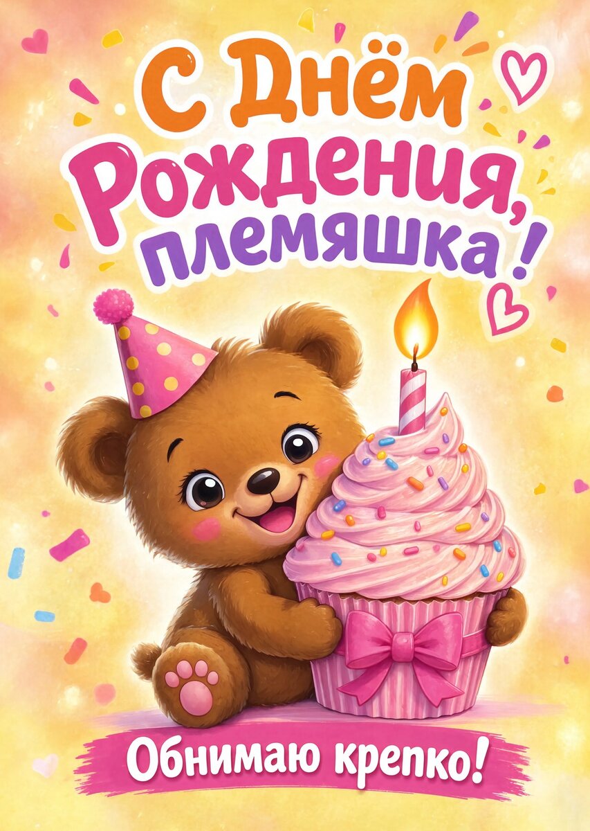 Открытка "С днем рождения племяннице" #12