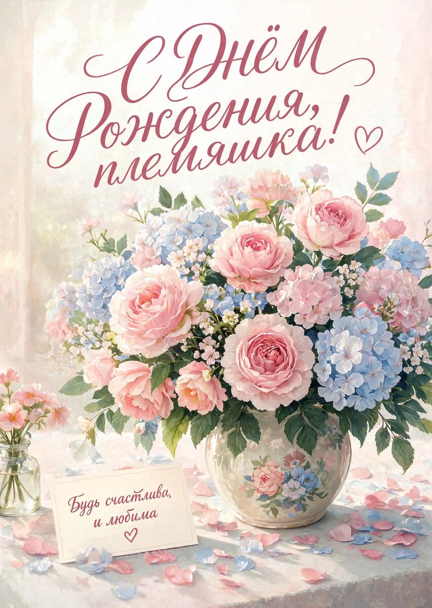 Открытка "С днем рождения племяннице" #14