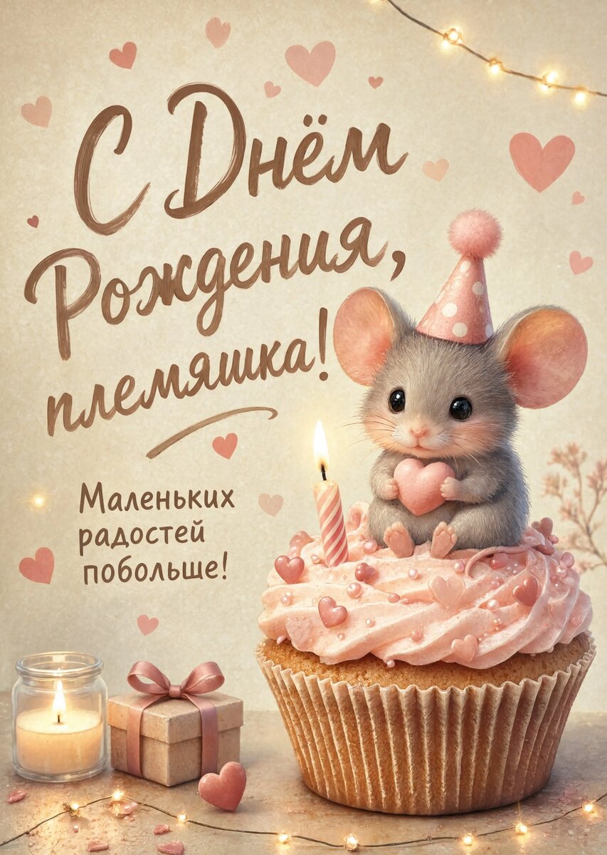 Открытка "С днем рождения племяннице" #4