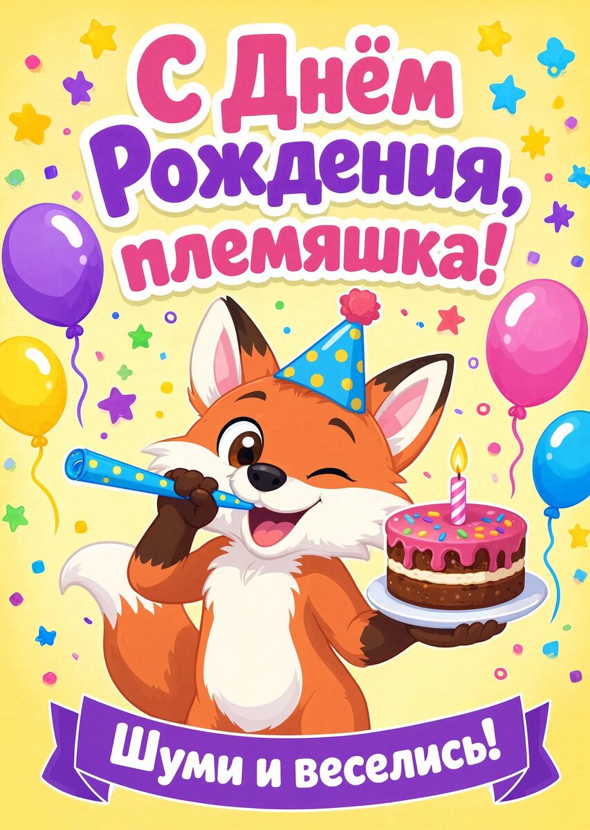 Открытка "С днем рождения племяннице" #45