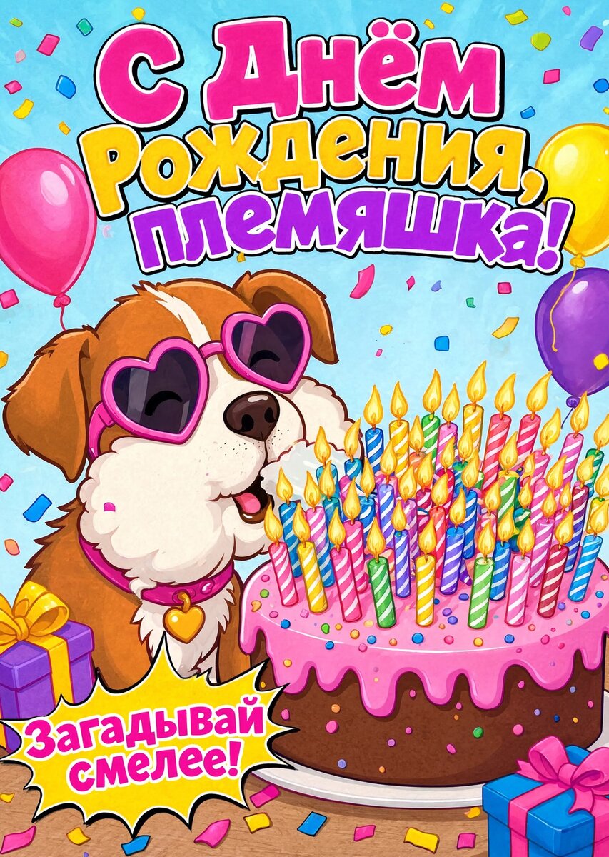 Открытка "С днем рождения племяннице" #46