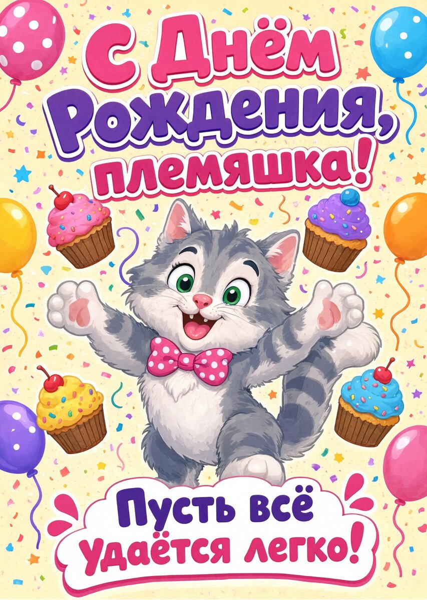 Открытка "С днем рождения племяннице" #47