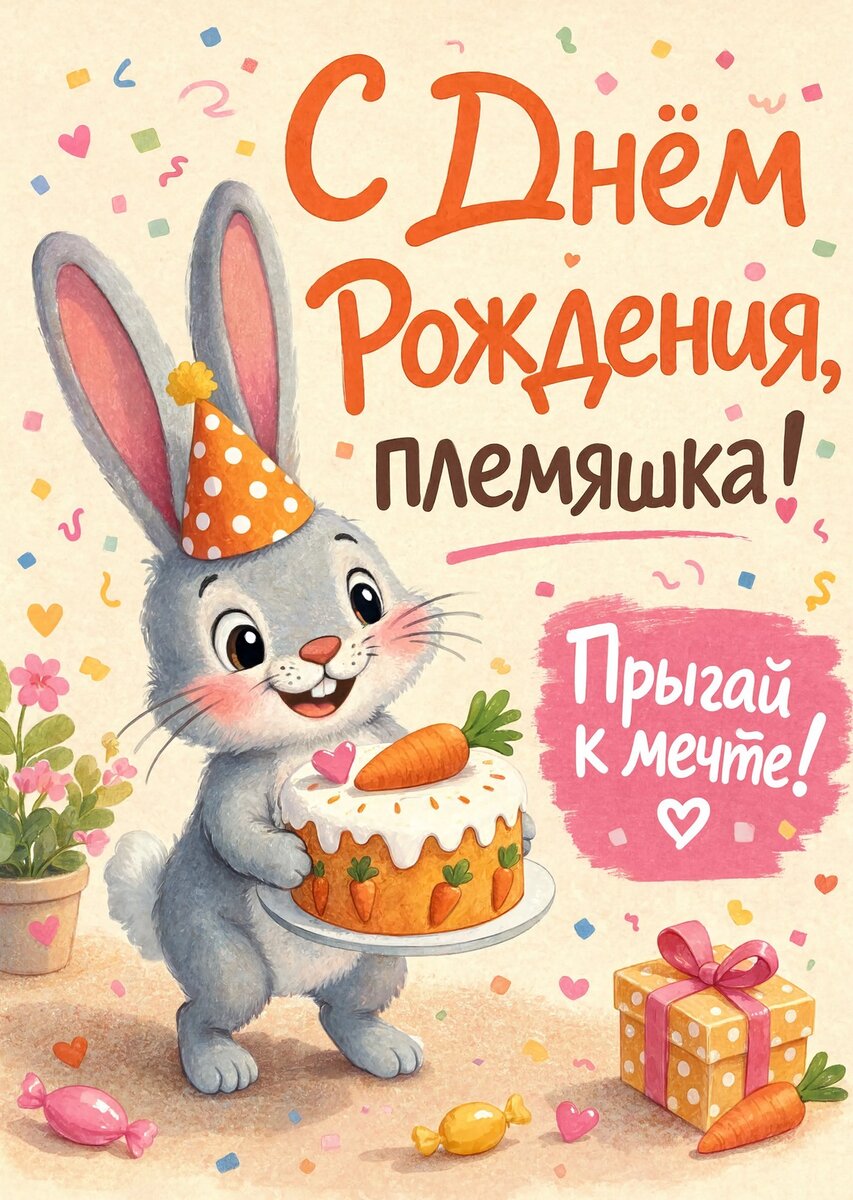 Открытка "С днем рождения племяннице" #48