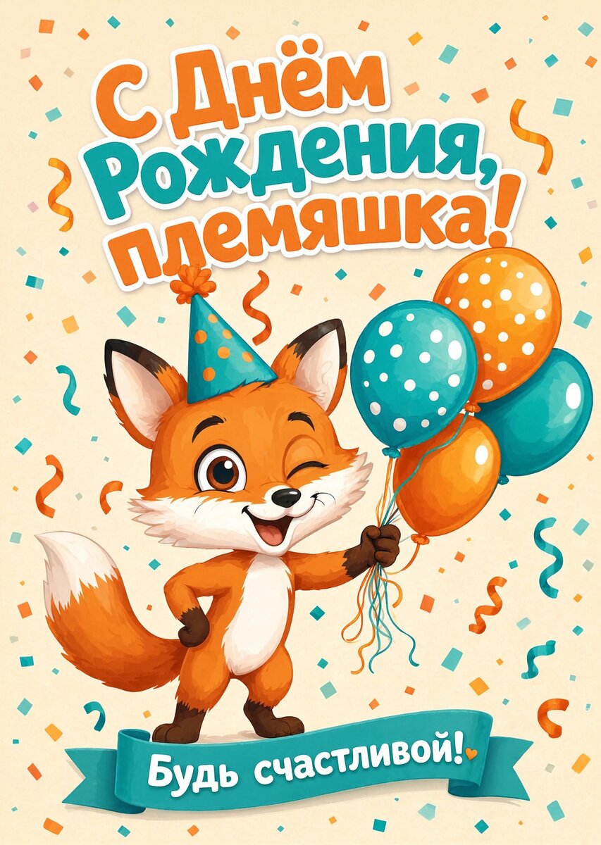Открытка "С днем рождения племяннице" #49