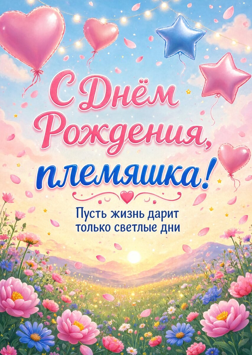 Открытка "С днем рождения племяннице" #50