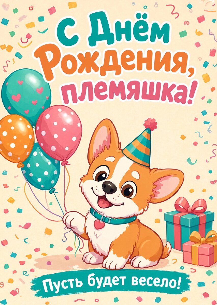 Открытка "С днем рождения племяннице" #53