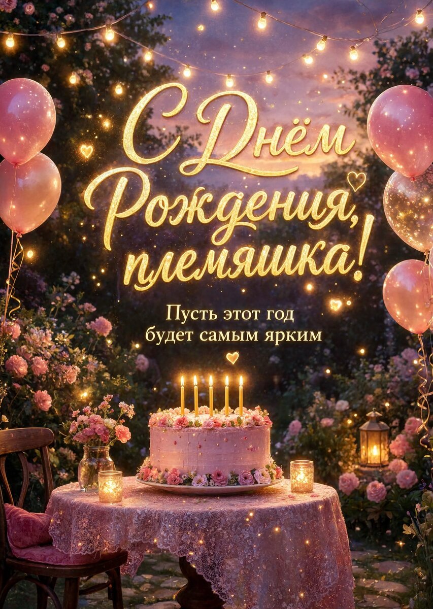 Открытка "С днем рождения племяннице" #59