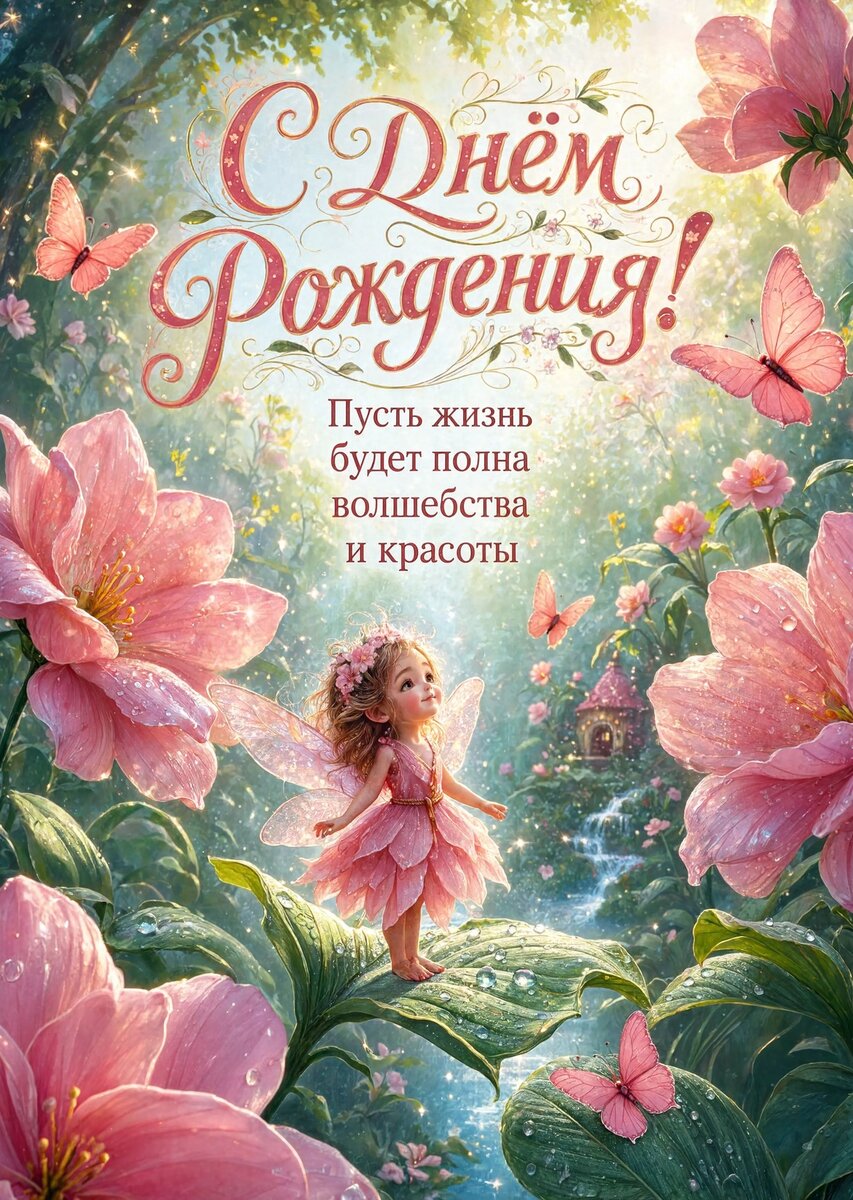 Открытка "С днем рождения племяннице" #62