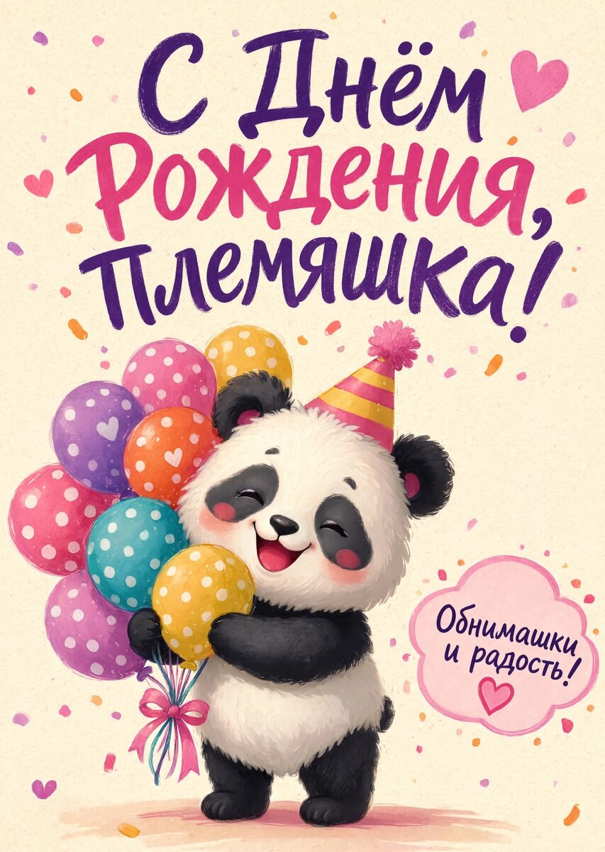 Открытка "С днем рождения племяннице" #8