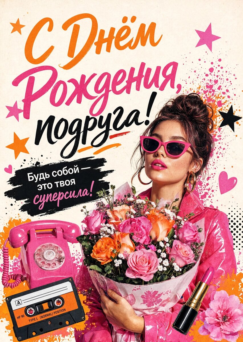 Открытка С Днём Рождения Подруга #13