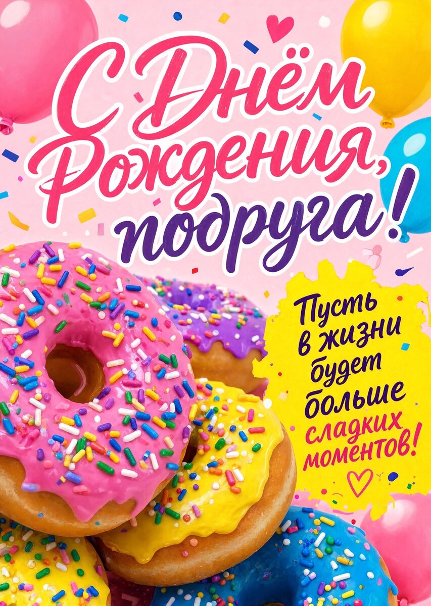 Открытка С Днём Рождения Подруга #17