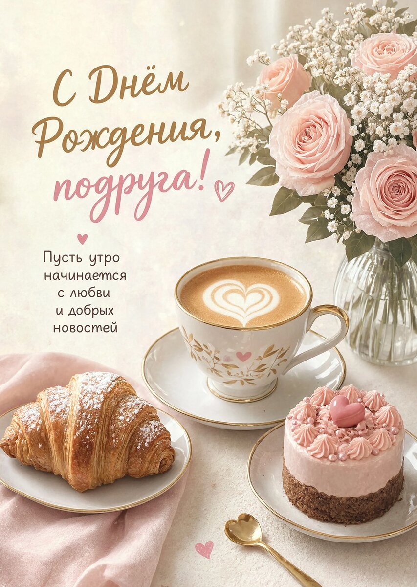 Открытка С Днём Рождения Подруга #2
