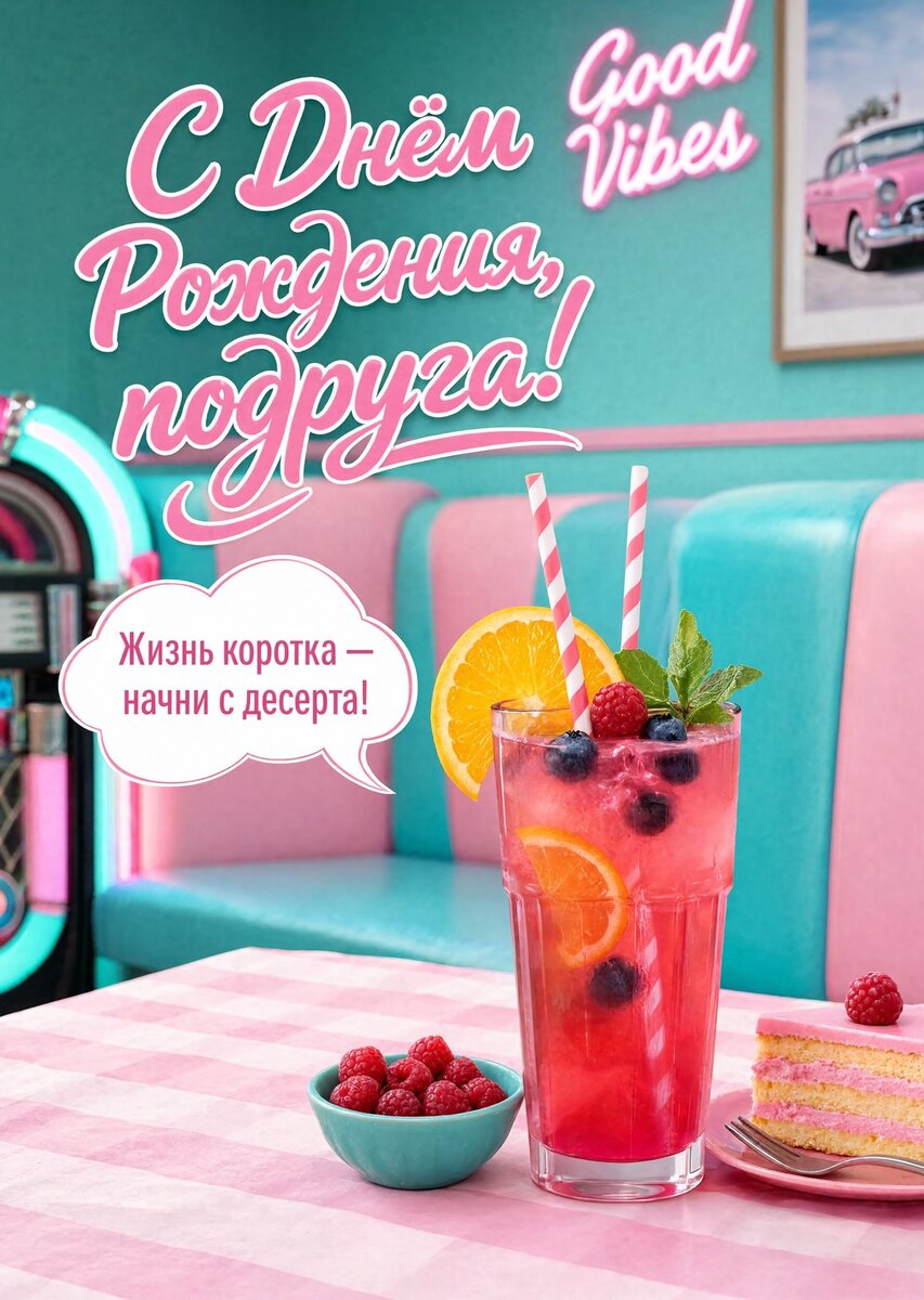 Открытка С Днём Рождения Подруга #20
