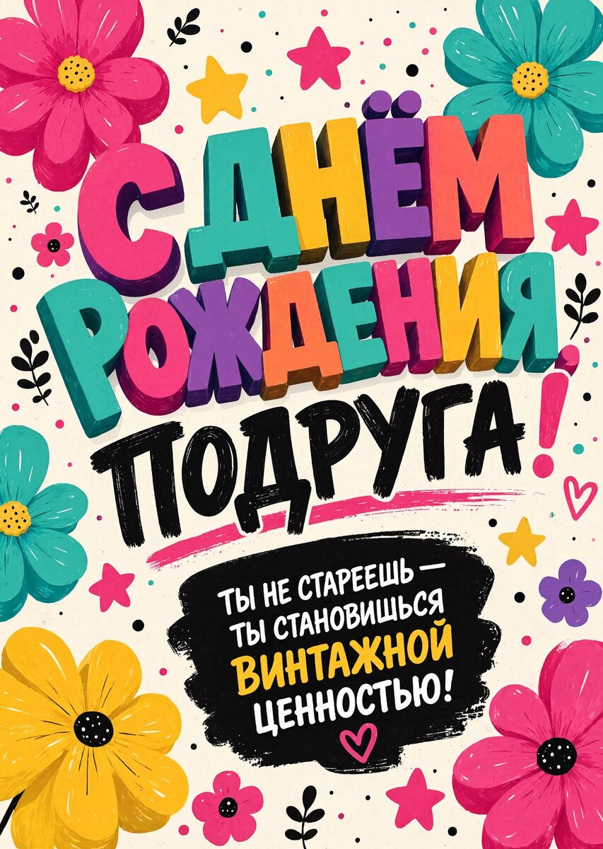 Открытка С Днём Рождения Подруга #23