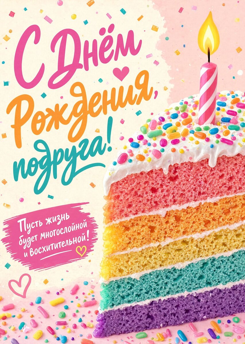 Открытка С Днём Рождения Подруга #24