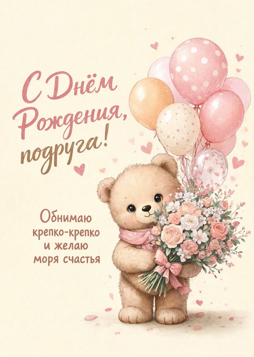 Открытка С Днём Рождения Подруга #25