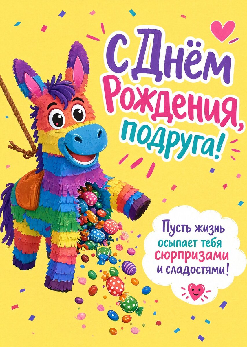 Открытка С Днём Рождения Подруга #28