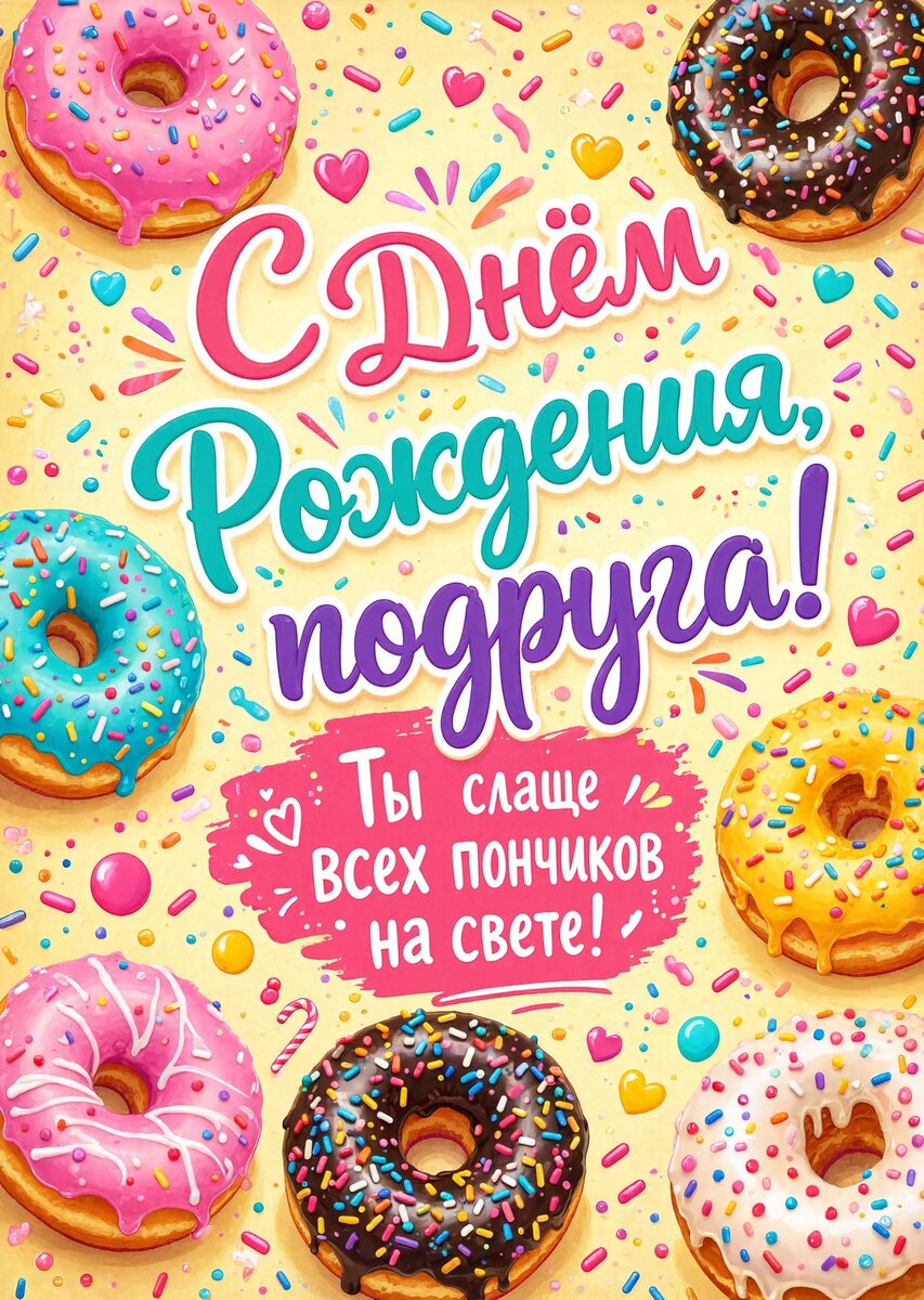 Открытка С Днём Рождения Подруга #29