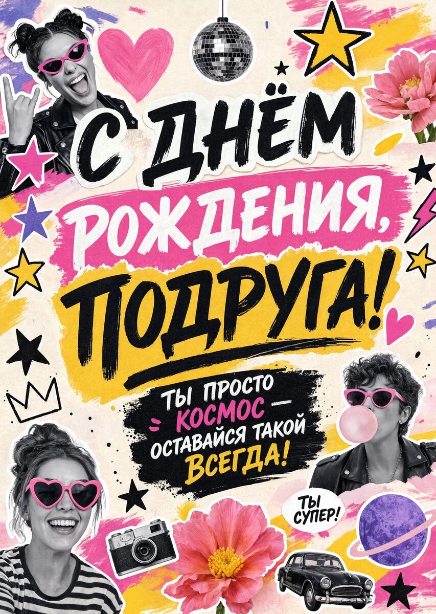 Открытка С Днём Рождения Подруга #30