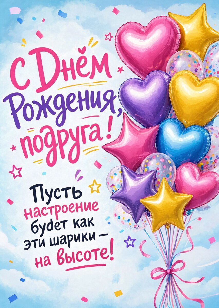 Открытка С Днём Рождения Подруга #36