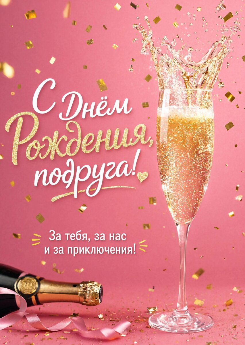 Открытка С Днём Рождения Подруга #38