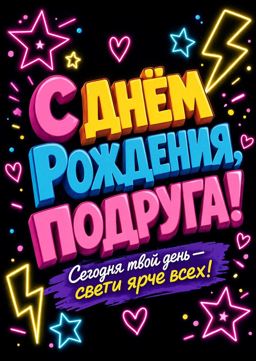 Открытка С Днём Рождения Подруга #40