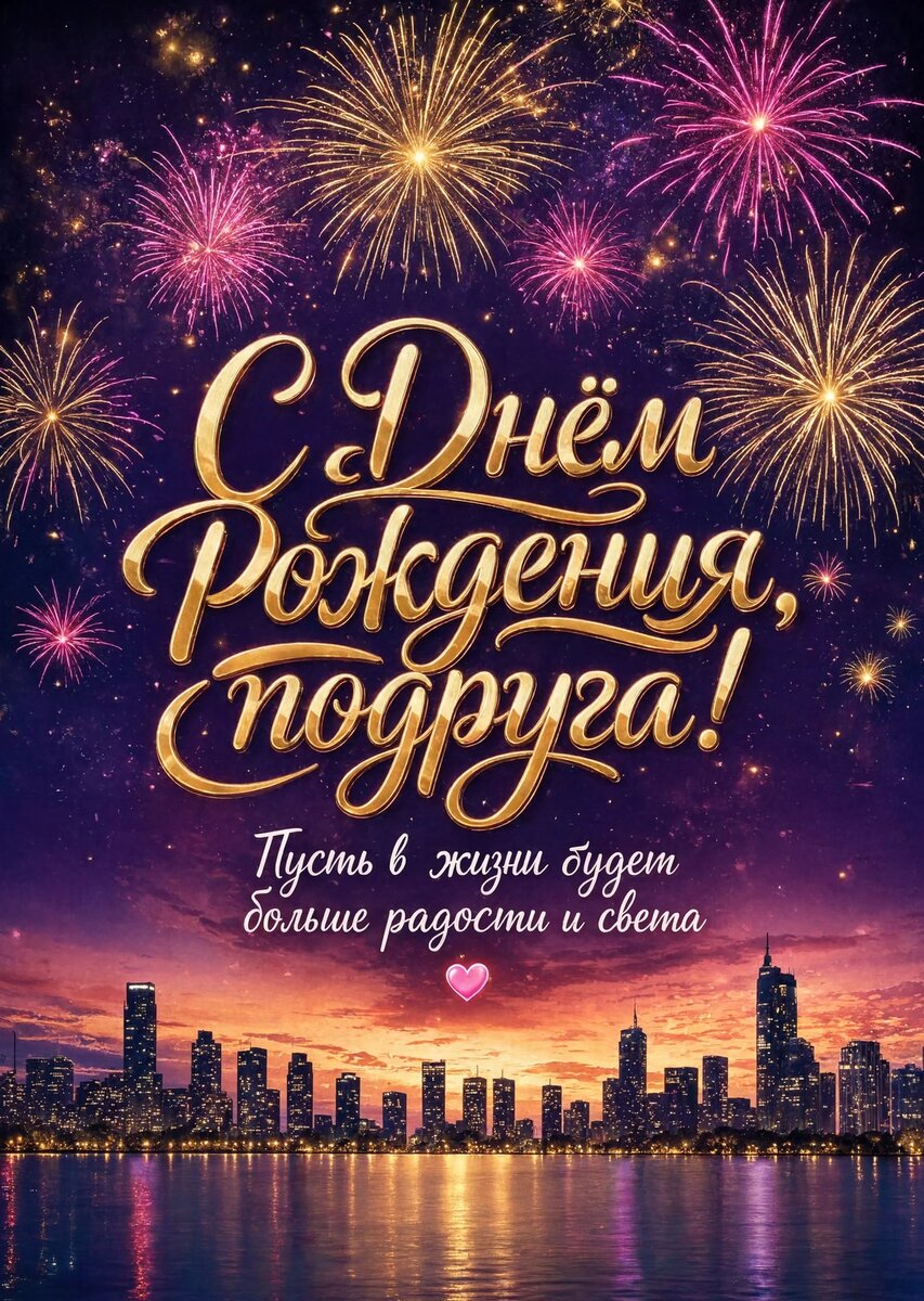 Открытка С Днём Рождения Подруга #41