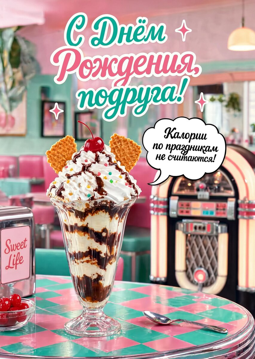 Открытка С Днём Рождения Подруга #42