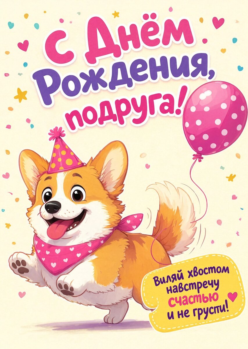 Открытка С Днём Рождения Подруга #46