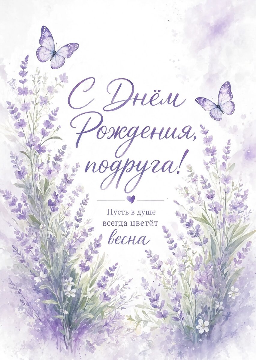 Открытка С Днём Рождения Подруга #50