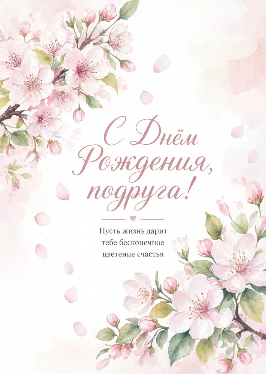 Открытка С Днём Рождения Подруга #53